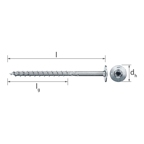 12x Schraube PowerFast II 8,0x100