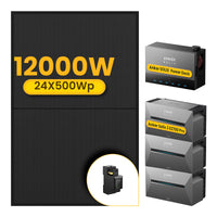 3x Anker Solarbank 3 E2700 Pro mit Power Dock Multisystem, mit 24 x 500 Bifaziale Solarmodule, by Powerness