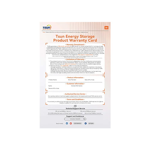 Warranty Card