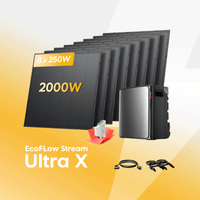 EcoFlow Stream Ultra X, mit 8 x 250W Bifaziale Solarmodule, by Powerness