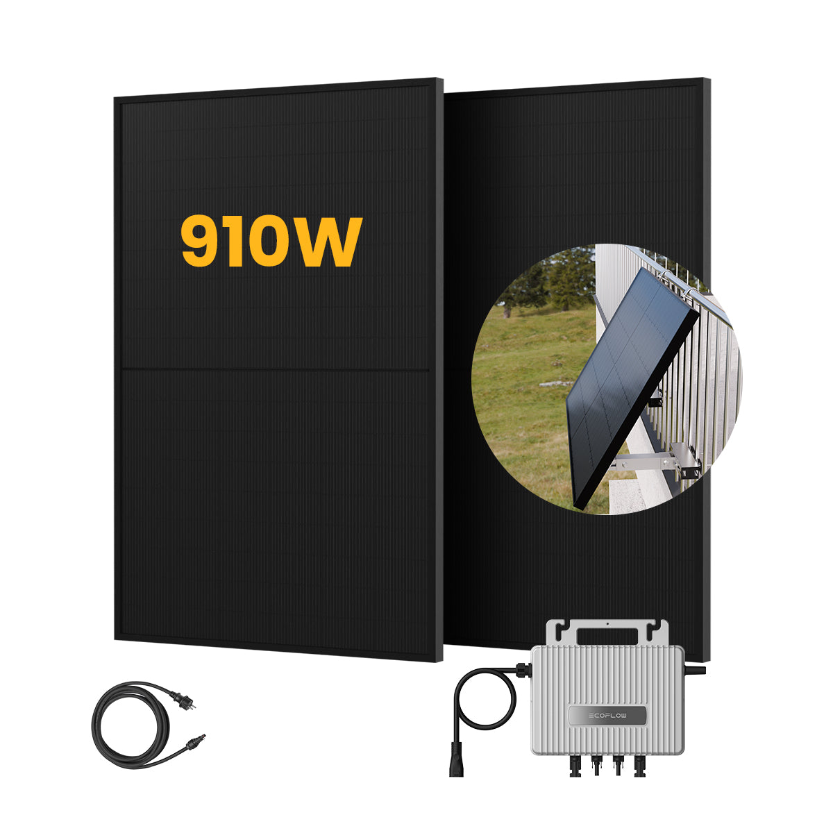<tc>EcoFlow</tc> <tc>Balcon</tc>Coffret Kraftwerk, 910/1000<tc>Wp</tc> Bifacial <tc>Panneaux solaires</tc>800 W <tc>Micro-onduleur</tc> (dealclub)