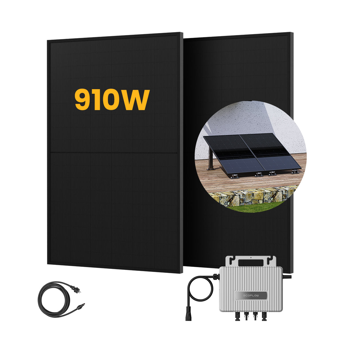 <tc>EcoFlow</tc> <tc>Balcon</tc>Coffret Kraftwerk, 910/1000<tc>Wp</tc> Bifacial <tc>Panneaux solaires</tc>800 W <tc>Micro-onduleur</tc> (dealclub)
