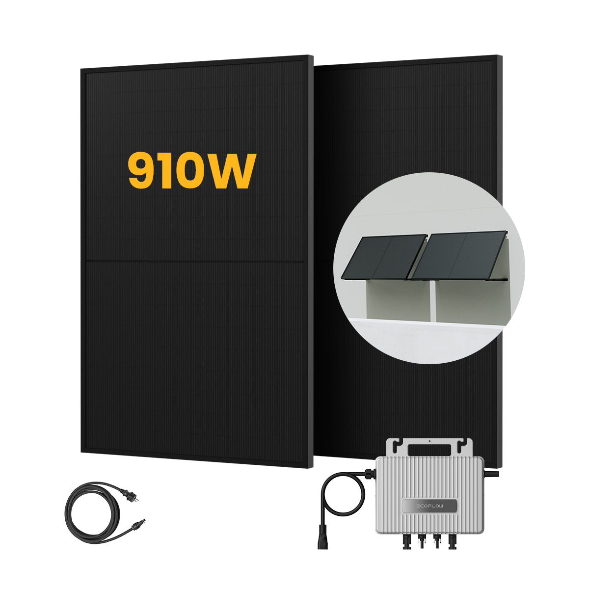 <tc>EcoFlow</tc> <tc>Balcon</tc>Coffret Kraftwerk, 910/1000<tc>Wp</tc> Bifacial <tc>Panneaux solaires</tc>800 W <tc>Micro-onduleur</tc> (dealclub)