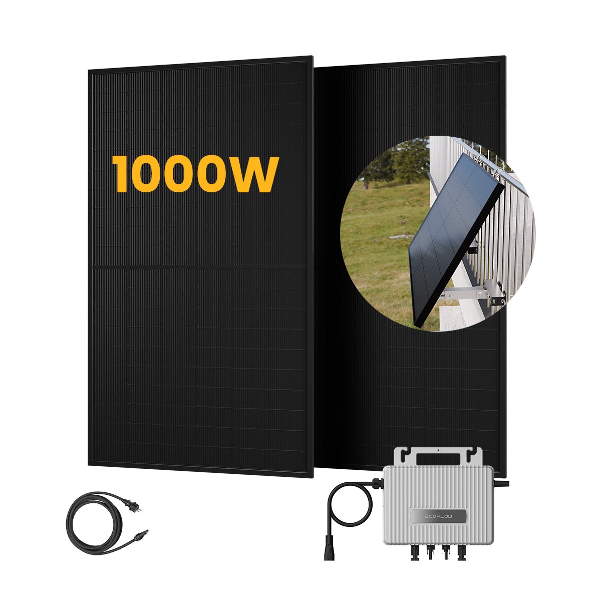 <tc>EcoFlow</tc> <tc>Balcon</tc>Coffret Kraftwerk, 910/1000<tc>Wp</tc> Bifacial <tc>Panneaux solaires</tc>800 W <tc>Micro-onduleur</tc> (dealclub)