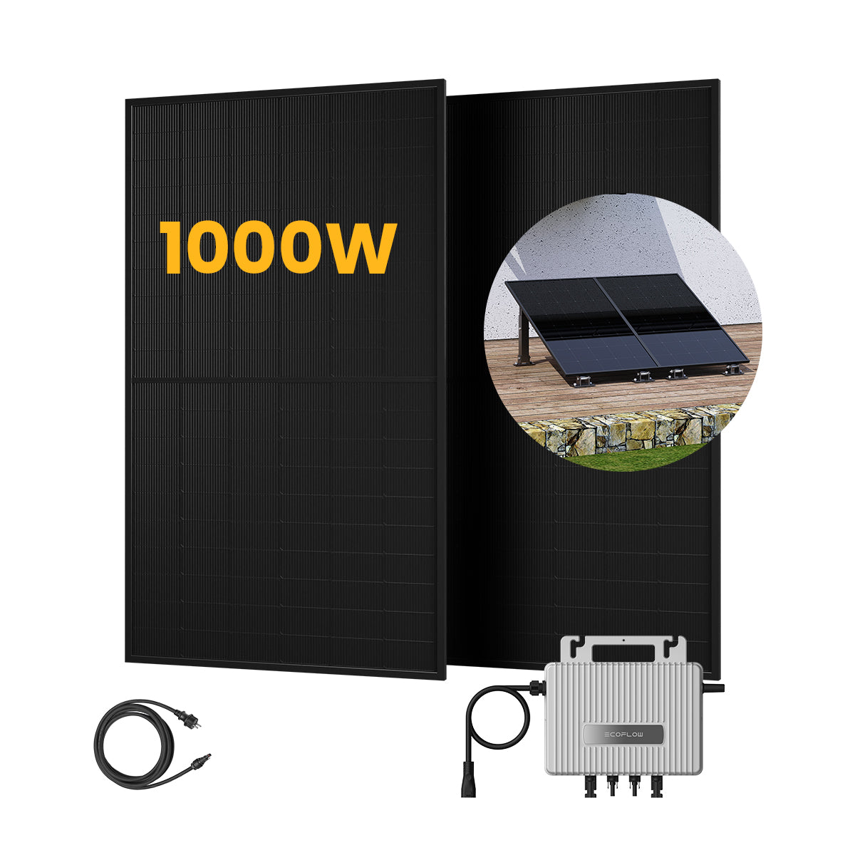 <tc>EcoFlow</tc> <tc>Balcon</tc>Coffret Kraftwerk, 910/1000<tc>Wp</tc> Bifacial <tc>Panneaux solaires</tc>800 W <tc>Micro-onduleur</tc> (dealclub)