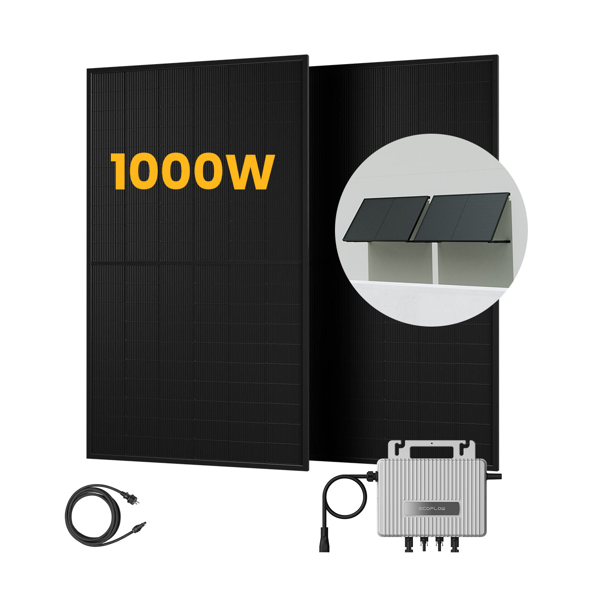 <tc>EcoFlow</tc> <tc>Balcon</tc>Coffret Kraftwerk, 910/1000<tc>Wp</tc> Bifacial <tc>Panneaux solaires</tc>800 W <tc>Micro-onduleur</tc> (dealclub)